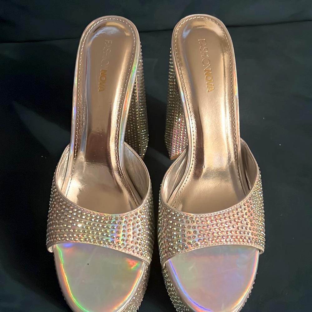 Rhinestone Fashion Nova Heels
